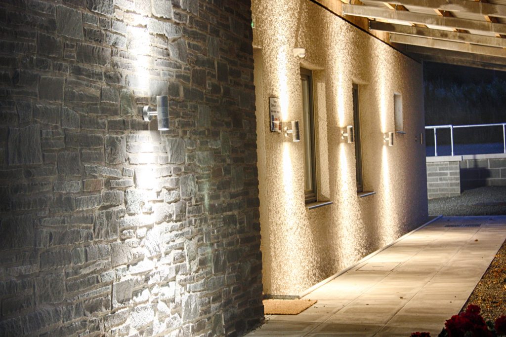 East side - entrance - night view (HDR), Garway Community Centre, Herefordshire